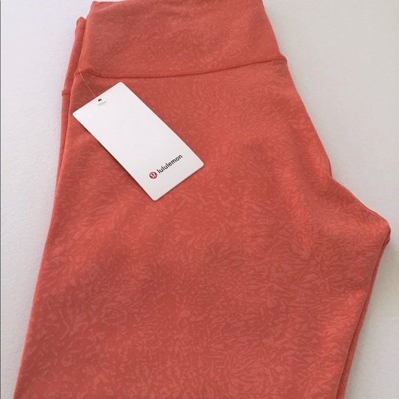 NEW Lululemon Wunder Train HR Tight 25” CRWC Coral - Picture 7 of 10